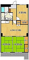 福岡県北九州市小倉北区東篠崎1丁目（賃貸マンション3LDK・3階・62.41㎡） その2