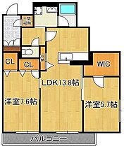 ガーデンＲＥＩ足立山麓  ｜ 福岡県北九州市小倉北区黒原2丁目（賃貸マンション2LDK・3階・67.42㎡） その2