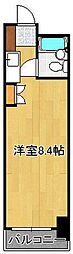 シンコー小倉黄金スカイマンション ワンルームの間取図画像