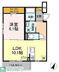 Blanc Neige Nishichiba（ブラーン　ネージュ） 5階1LDKの間取り