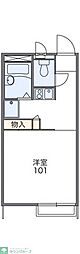 レオパレス若葉レジデンス2 1階1Kの間取り