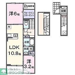 ＭＡＬＩＢＵ（マリブ） 3階2LDKの間取り