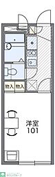 レオパレスフルール 1階1Kの間取り