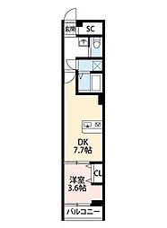 SHELL MAISON（シェル メゾン） 1階1DKの間取り