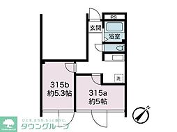 ＰＬＥＮＤＹ西船橋 2階2Kの間取り