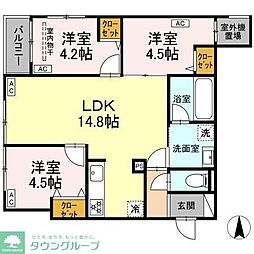 MOCRAFT中葛西 3LDKの間取図画像