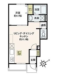 Lily津田沼 1LDKの間取図画像