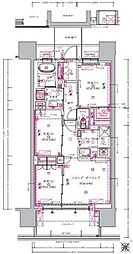 シエリア幕張 3階3LDKの間取り