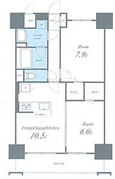 Dendrite 13階2LDKの間取り