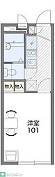レオパレス東雲 1階1Kの間取り