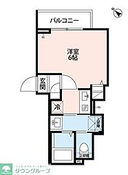 ルナネスト津田沼(ルナネストツダヌマ) 3階1Kの間取り