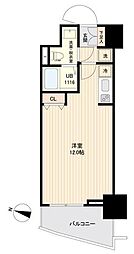ＳＩＤＥ　Ｏｎｅ 15階ワンルームの間取り