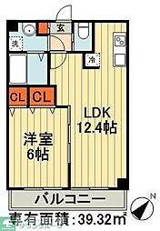 ＭａｙＡｚｕｒｌ登戸 3階1LDKの間取り