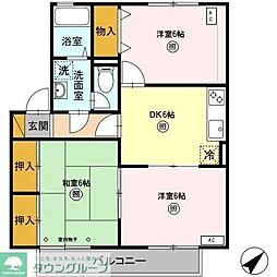 メゾン・ド・ソレイユ 1階3DKの間取り