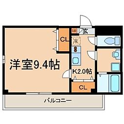 Ｅmpereur Fer 4階1Kの間取り