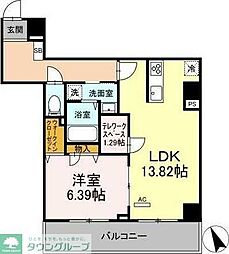ウェスタ 3階1LDKの間取り