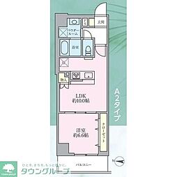 旭ｂｕｉｌｄｉｎｇ(アサヒビルデイング) 3階1LDKの間取り