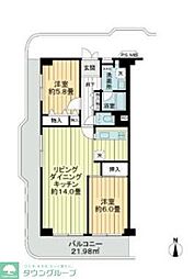 新小岩ガーデンハイツ 0310 3階2LDKの間取り