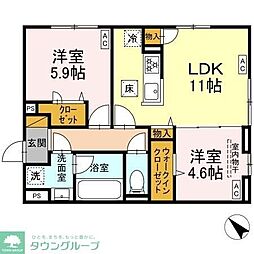 D-plaisir 2LDKの間取図画像