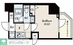 S-RESIDENCE松戸Cosmea 1Kの間取図画像