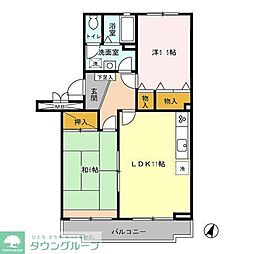 サンルミエール 2LDKの間取図画像