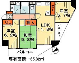 レ・ソール本八幡 3LDKの間取図画像