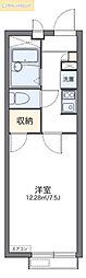 レオパレスレグルス 1Kの間取図画像