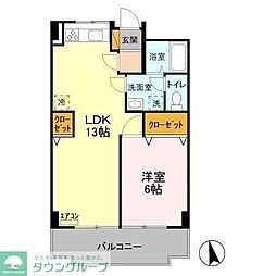 メゾンラフォーレ 1LDKの間取図画像