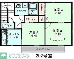 レジデンス大巌寺 3Kの間取図画像