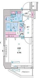 ジェノヴィア両国3スカイガーデン 1Kの間取図画像