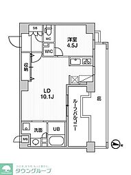 ALTERNAKIKUKAWA2 1LDKの間取図画像