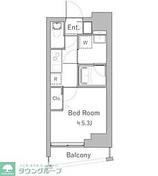 SPコート四ツ木 1Kの間取図画像