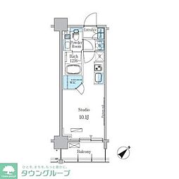 パークアクシス押上テラス ワンルームの間取図画像