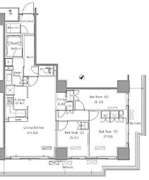 パークアクシス豊洲 3LDKの間取図画像
