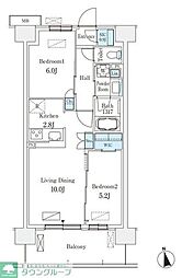 スカイグランデ津田沼 2LDKの間取図画像