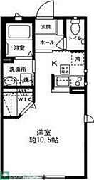 リーフハウス ワンルームの間取図画像