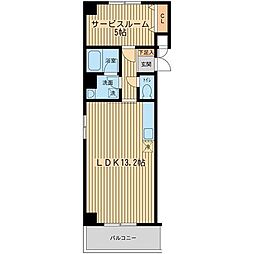 行徳倶楽部 ワンルームの間取図画像