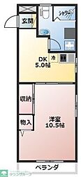 ブルーハイツ 1DKの間取図画像