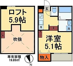 グランスイート ワンルームの間取図画像