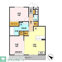 ティエラ奏の杜 2LDKの間取図画像