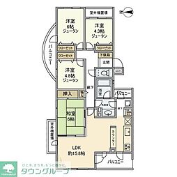レクセルガーデン志津壱番館 4LDKの間取図画像