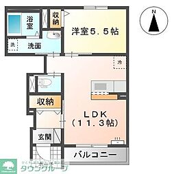 アリエッタ-2 1LDKの間取図画像