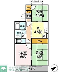 コーポラス・クレイン 3Kの間取図画像