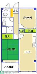 ネバーランド 2LDKの間取図画像