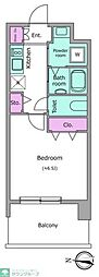 レジディア船橋1 1Kの間取図画像
