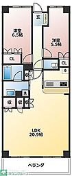 ハーバーレジデンス 2LDKの間取図画像