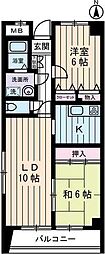 ガーデンヴィラクレセント 2LDKの間取図画像