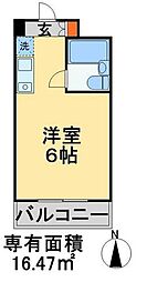 アーバン津田沼 1Kの間取図画像