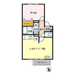 ユウ・カサグランデ 1LDKの間取図画像