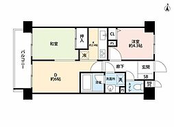 レクセル水元公園 2DKの間取図画像